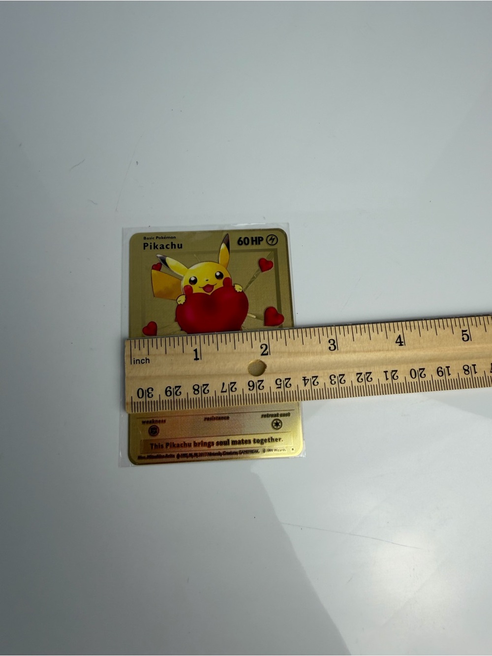 Gold Metal Pikachu Pokémon Collector Card Novelty Display Card - Picture 6 of 7